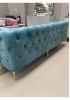 Simon Buttoned 3 Seater Sofa - Floor Model *DUSKY BLUE* 